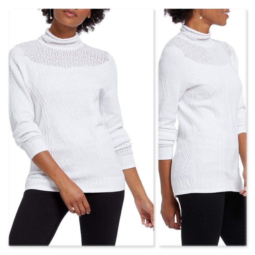NIC+ZOE Flash Pointelle Detail Sweater